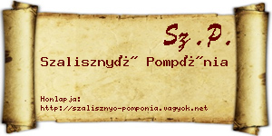 Szalisznyó Pompónia névjegykártya